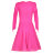 Платье-костюм рейтинг (Юбка+боди) Яр.розовый - 