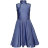 Платье рейтинговое со стойкой (сине-голубой) - 