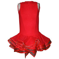 Платье Латина (бифлекс) красный